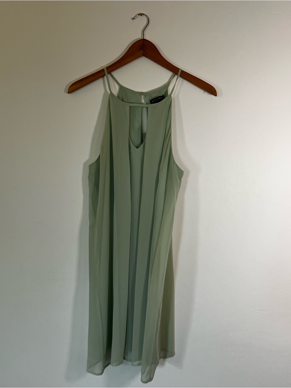 As U Wish Mint Green Halter Midi Dress